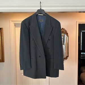 Hugo Boss - Cashmere Wool Blend Double Breasted Jacket in Dusty Blue - L